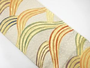 変わり青海波模様織り出し　袋帯